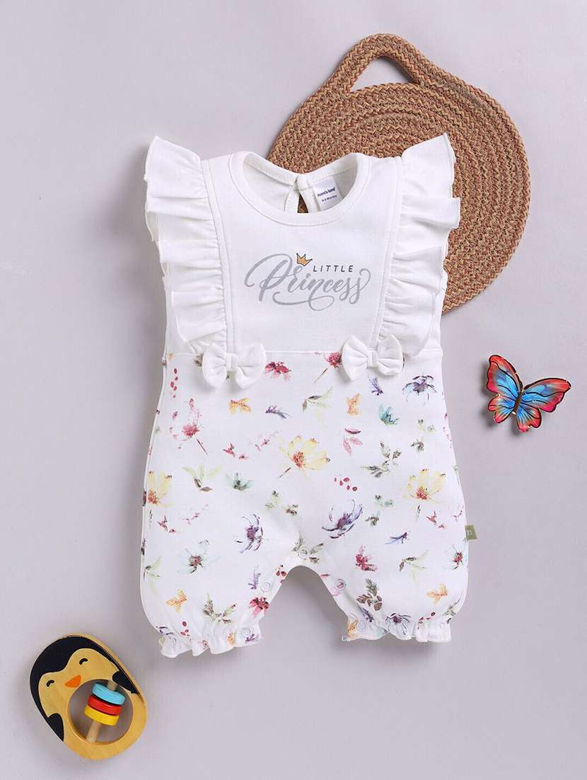 kids printed sleveless romper