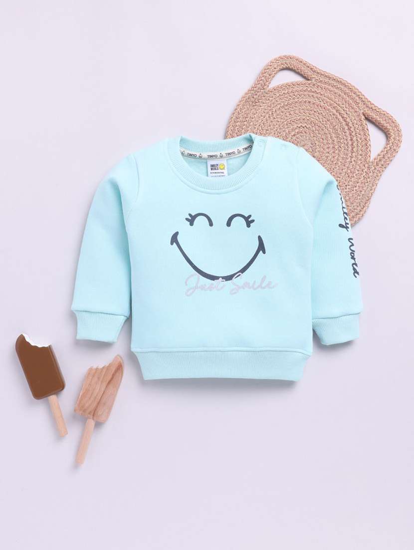 girls printed long sleeve sweatshirt