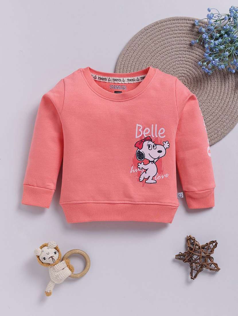 girls printed long sleeve sweatshirt