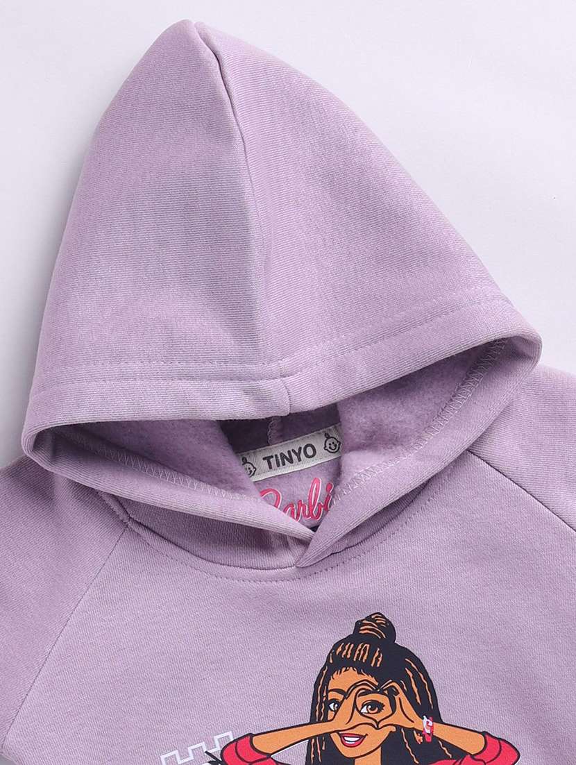 girls printed long sleeve hooded sweatshirt - 22283598 -  Standard Image - 3