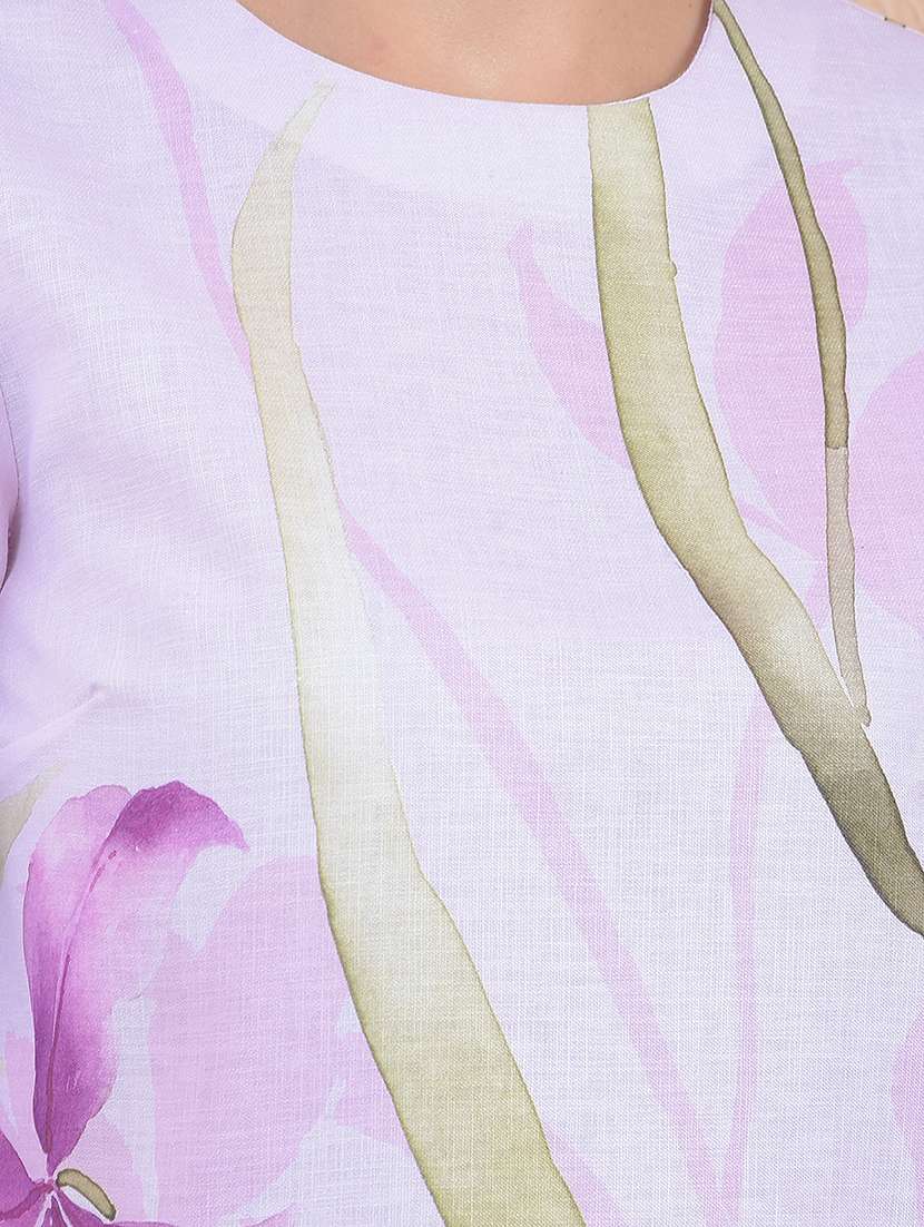 women printed three quarter sleeve top - 22283626 -  Standard Image - 5