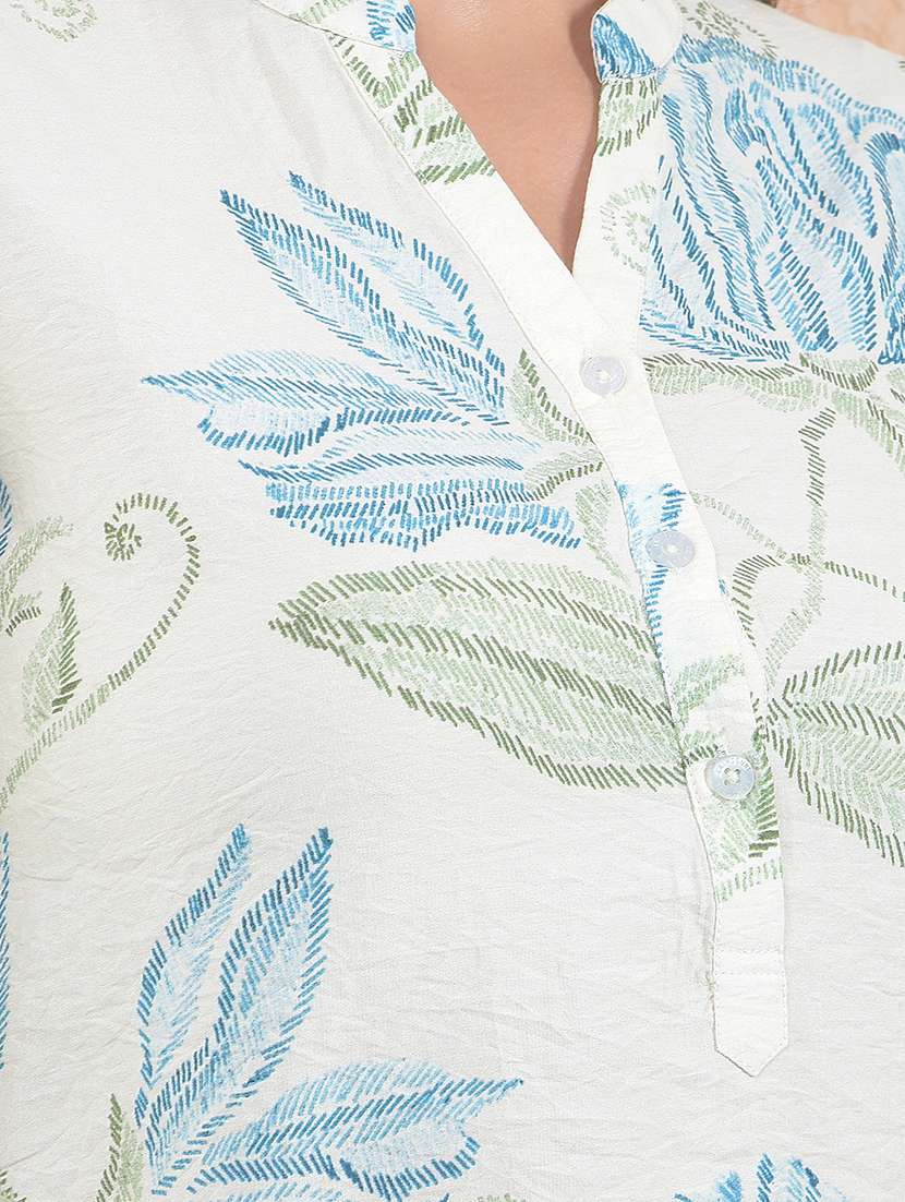 women printed three quarter sleeve kurti - 22283634 -  Standard Image - 5