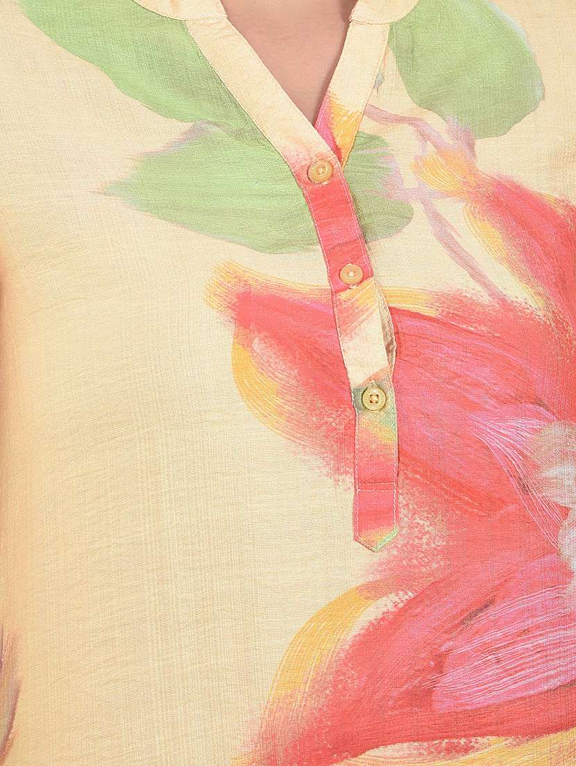 women printed three quarter sleeve kurti - 22283635 -  Standard Image - 5