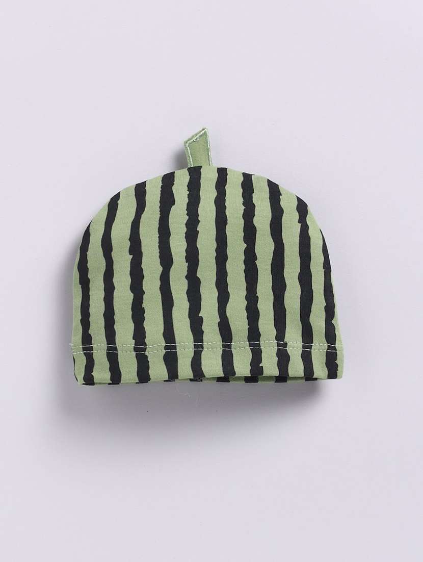 kids printed sleeveless romper with cap - 22283660 -  Standard Image - 3