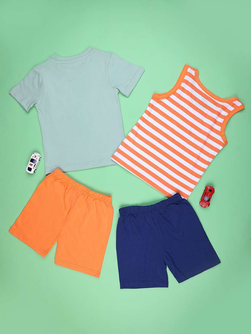 kids pack of 2 printed shorts co-ord set