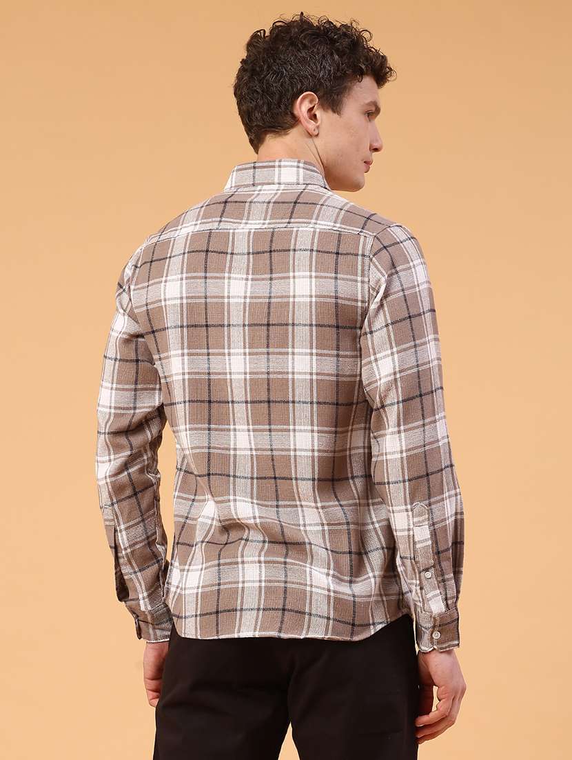 men checkered long sleeve regular fit casual shirt - 22284517 -  Standard Image - 3