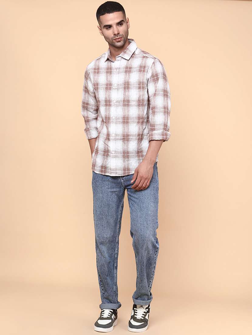 men checkered long sleeve regular fit casual shirt - 22284773 -  Standard Image - 5