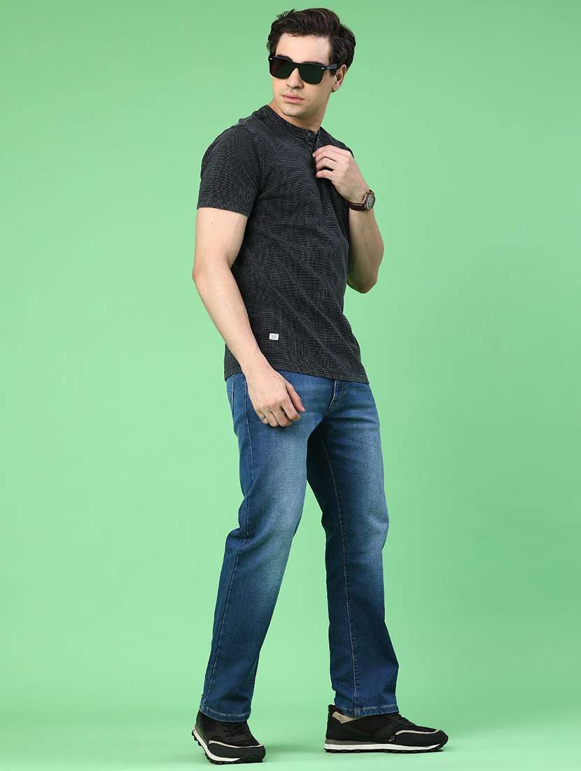 men grey cotton blend plain t-shirt - 22284964 -  Standard Image - 3