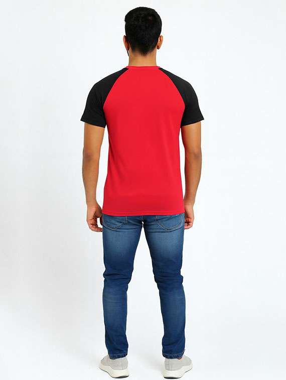 men color block raglan sleeve regular fit t-shirt - 22285116 -  Standard Image - 3