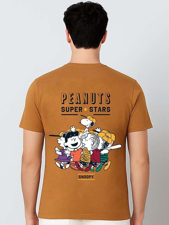 men front & back print short sleeve regular fit t-shirt