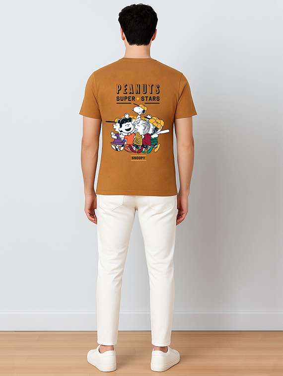 men front & back print short sleeve regular fit t-shirt - 22285122 -  Standard Image - 3