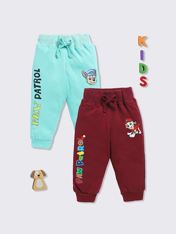 boys pack of 2 printed mid rise jogger