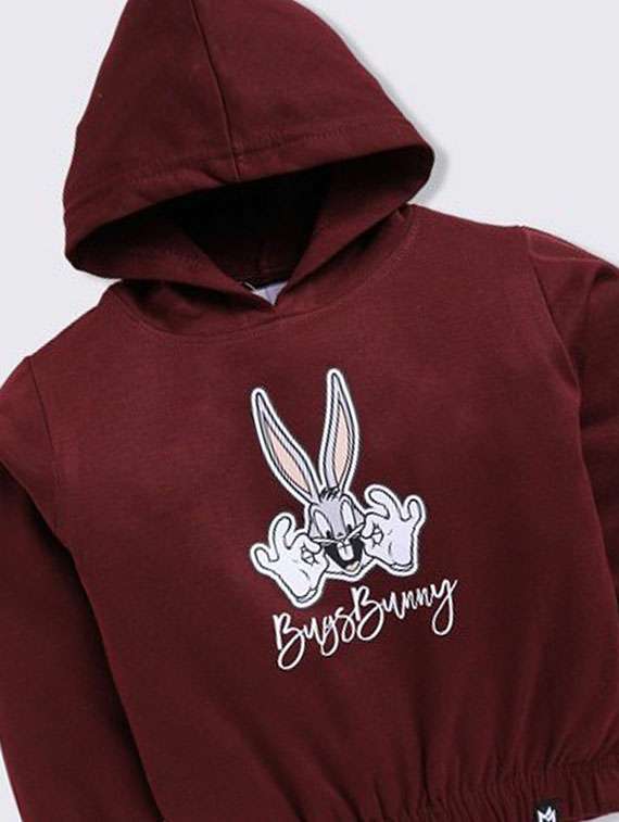 girls printed long sleeve hooded sweatshirt - 22285160 -  Standard Image - 3