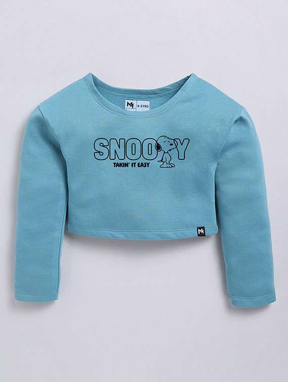 girls printed long sleeve sweatshirt