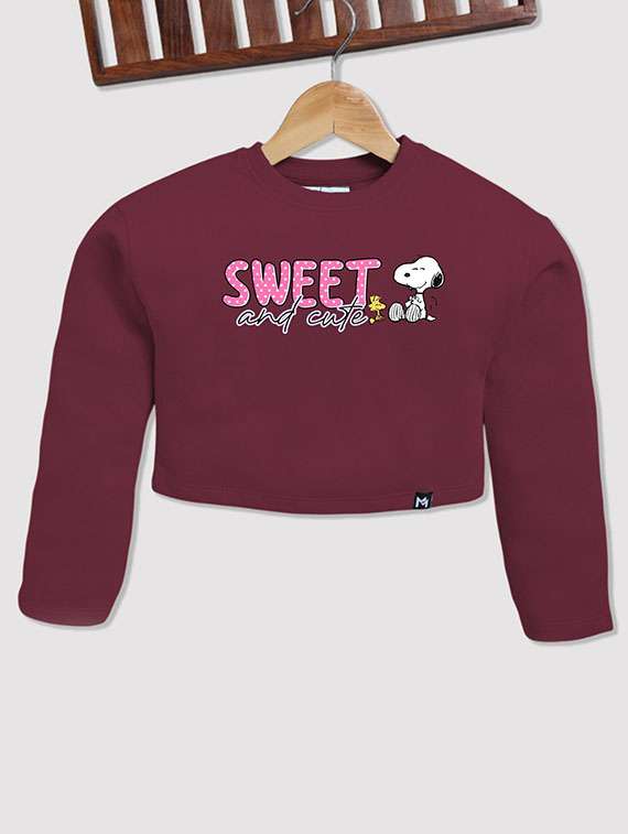 girls printed long sleeve sweatshirt