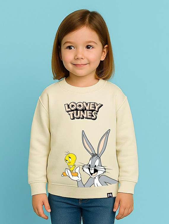 girls printed long sleeve sweatshirt