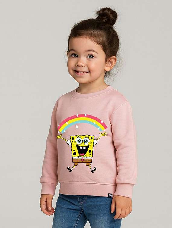 girls printed long sleeve sweatshirt