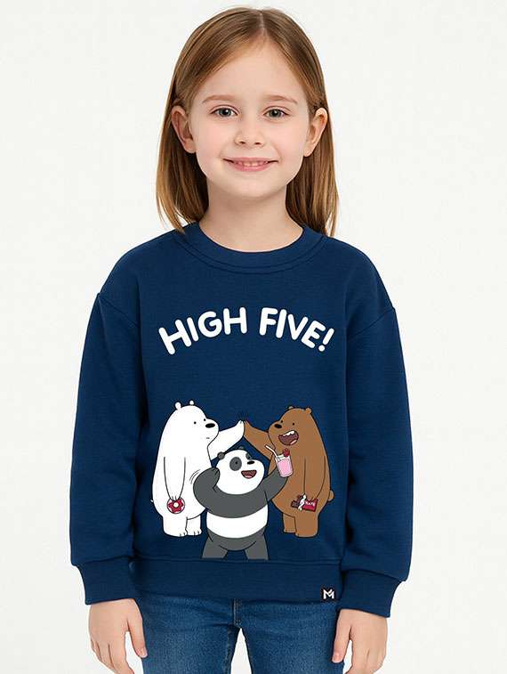 girls printed long sleeve sweatshirt