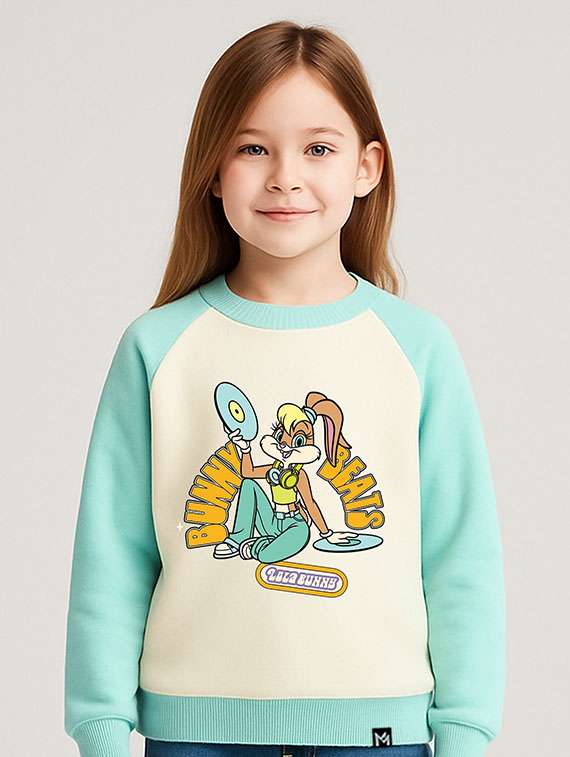 girls printed long sleeve sweatshirt