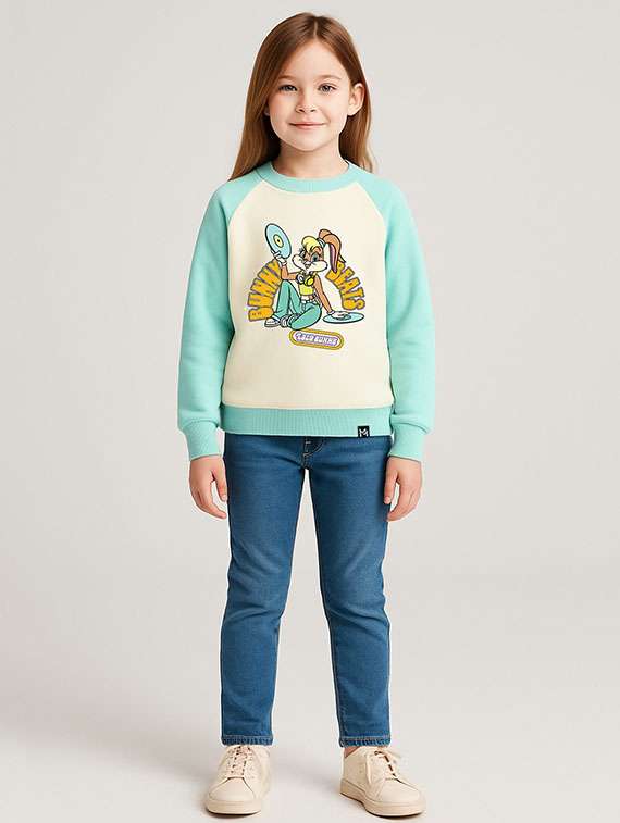 girls printed long sleeve sweatshirt - 22285170 -  Standard Image - 3