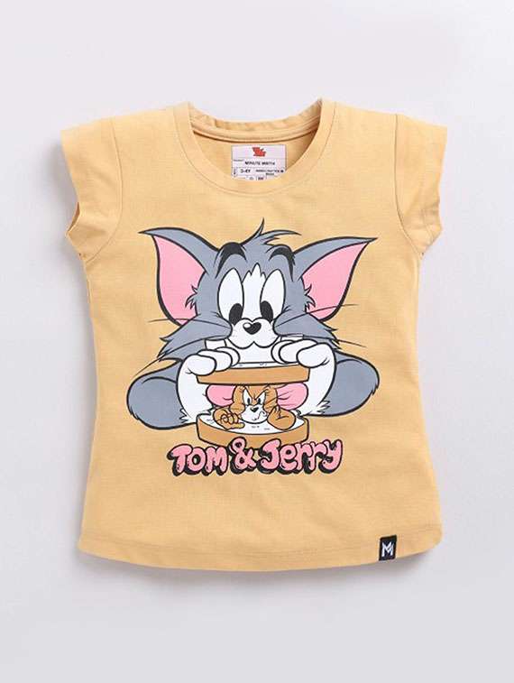 girls printed short sleeve tee