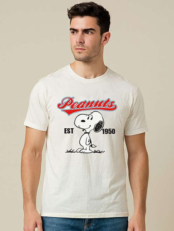 men printed short sleeve regular fit t-shirt