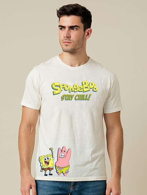 men printed short sleeve regular fit t-shirt