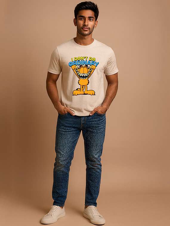 men front print short sleeve regular fit t-shirt - 22285229 -  Standard Image - 3