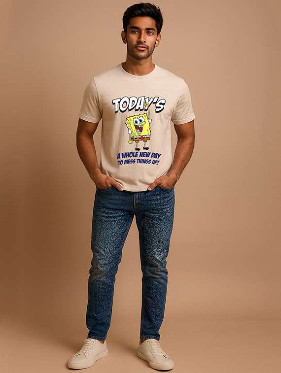 Men Front Print Short Sleeve Regular Fit T-shirt - 22285230 -  Standard Image - 3