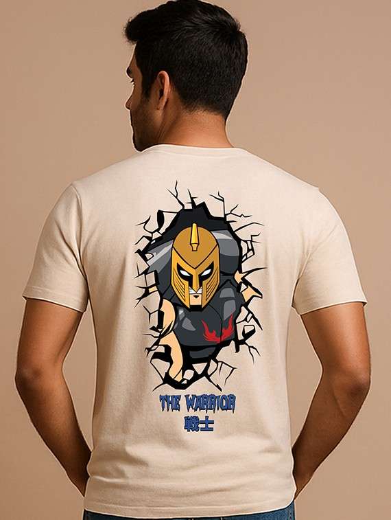 men front & back print short sleeve regular fit t-shirt