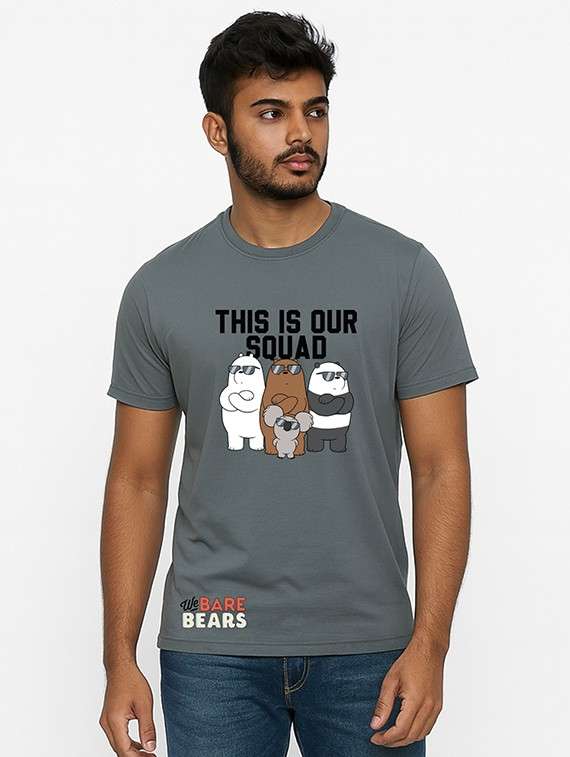 men front print short sleeve regular fit t-shirt