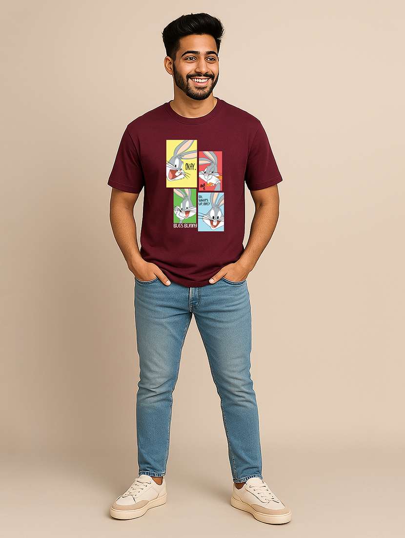 Men Front Print Short Sleeve Regular Fit T-shirt - 22285265 -  Standard Image - 3