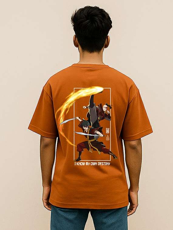 men front & back print short sleeve oversized t-shirt