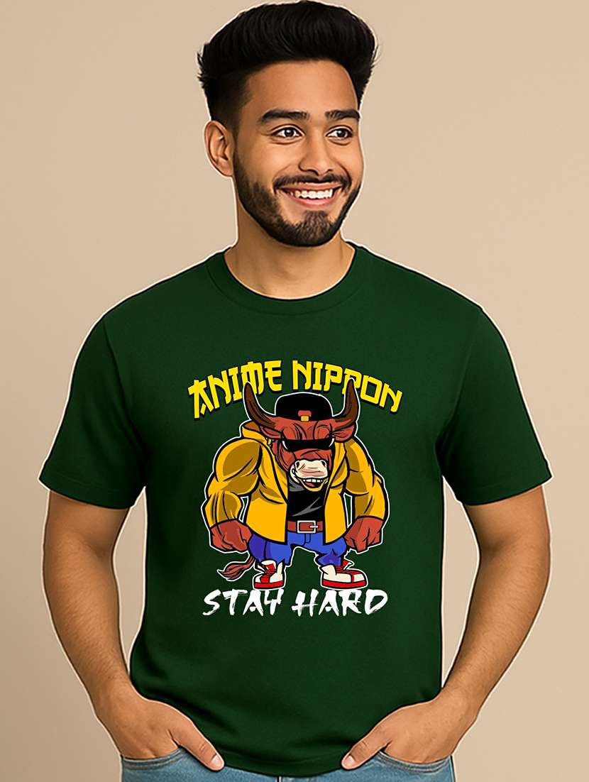 men printed short sleeve regular fit t-shirt - 22285317 -  Standard Image - 3