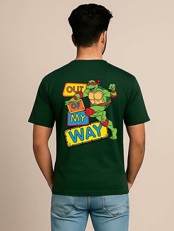 men front & back print short sleeve regular fit t-shirt