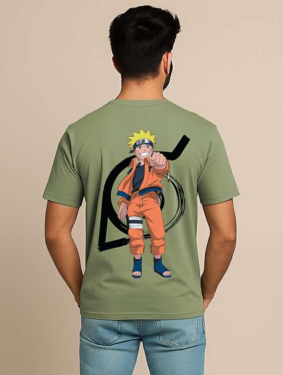 men front & back print short sleeve regular fit t-shirt