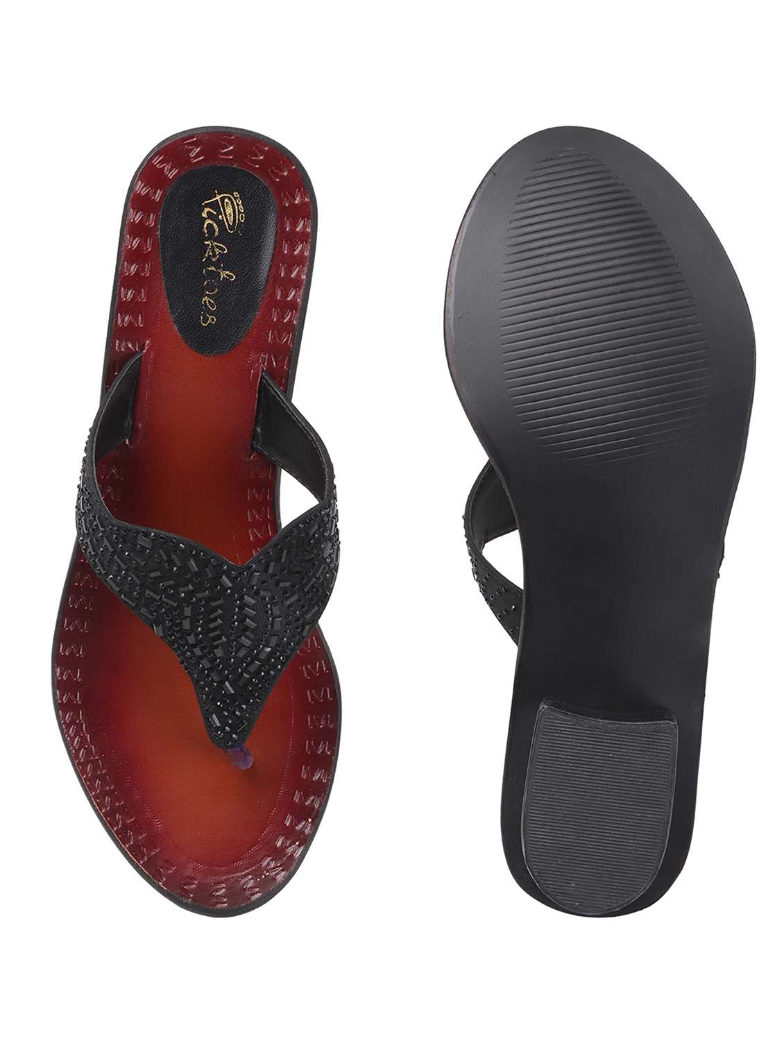 women embellished slip on sandal - 22285347 -  Standard Image - 5