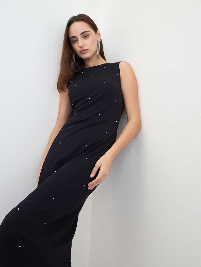 women embellished sleeveless bodycon dress - 22285463 -  Standard Image - 3