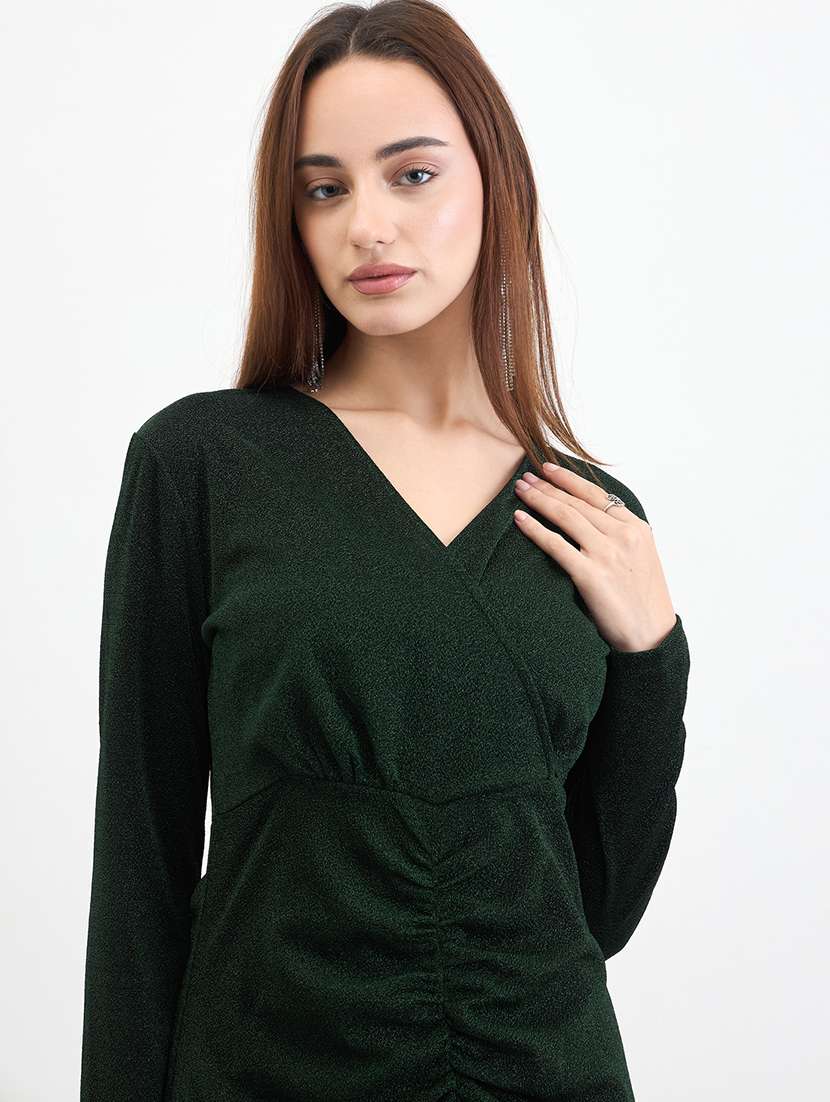 women solid long sleeve bodycon dress - 22285473 -  Standard Image - 3