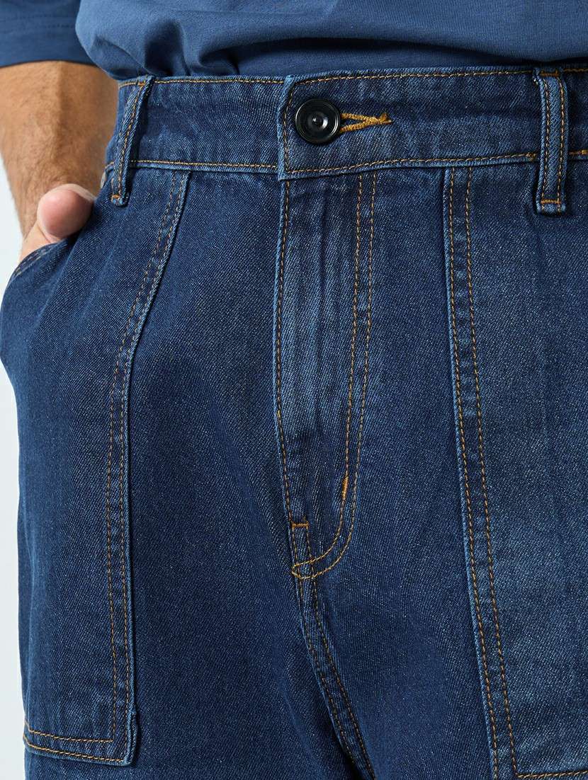 men washed mid rise relaxed fit jeans - 22285488 -  Standard Image - 3