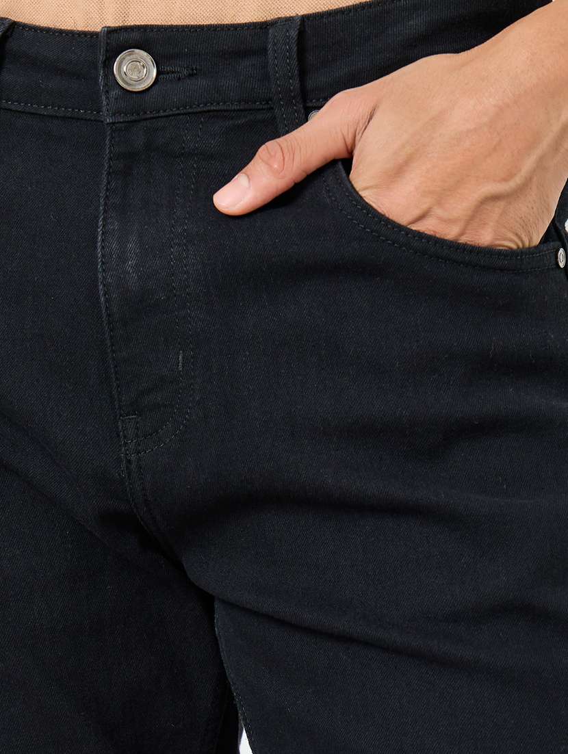 men plain mid rise full length slim fit jeans - 22285492 -  Standard Image - 3