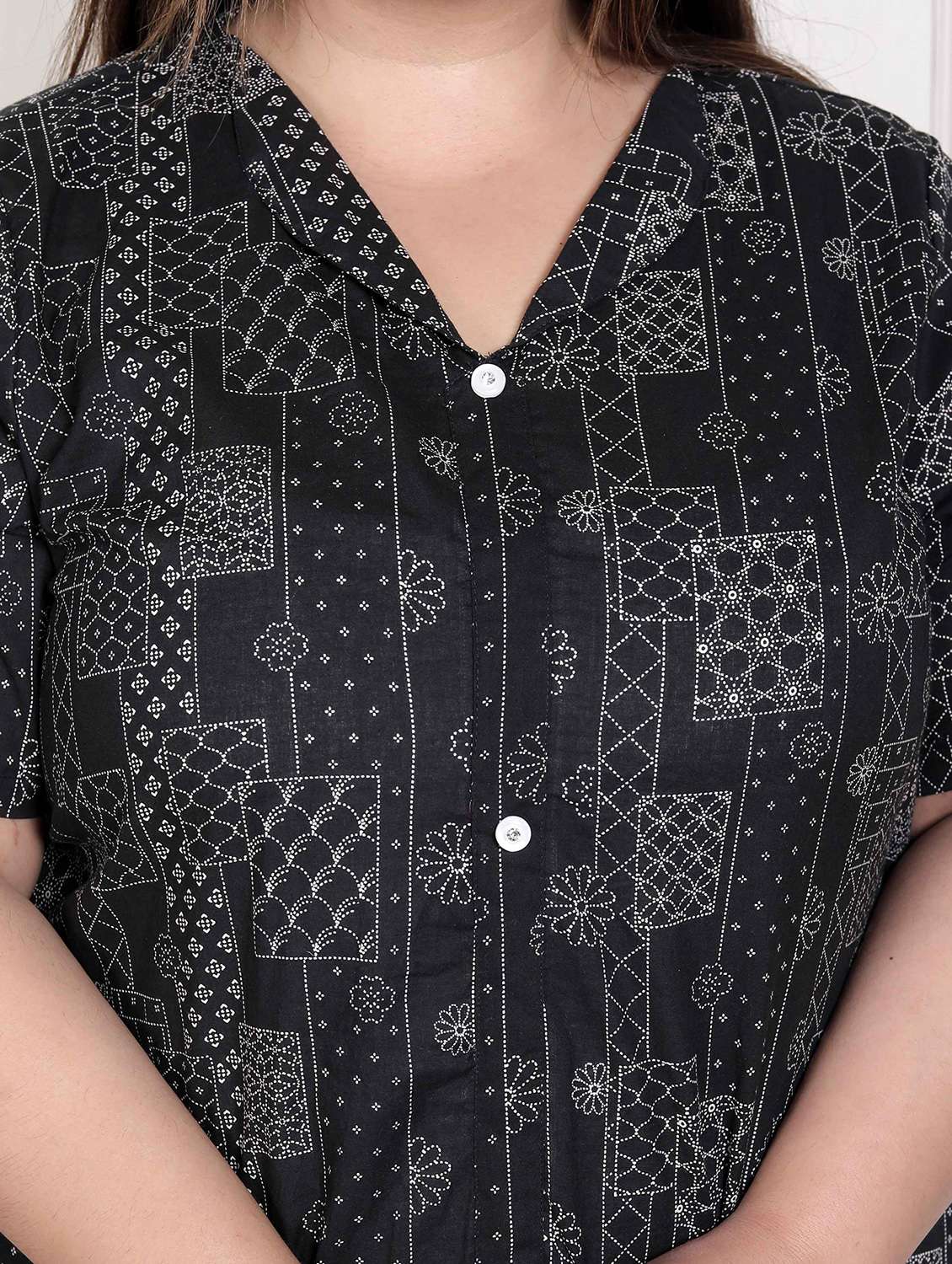 women plus size printed short sleeve a-liine kurta - 22285552 -  Standard Image - 5