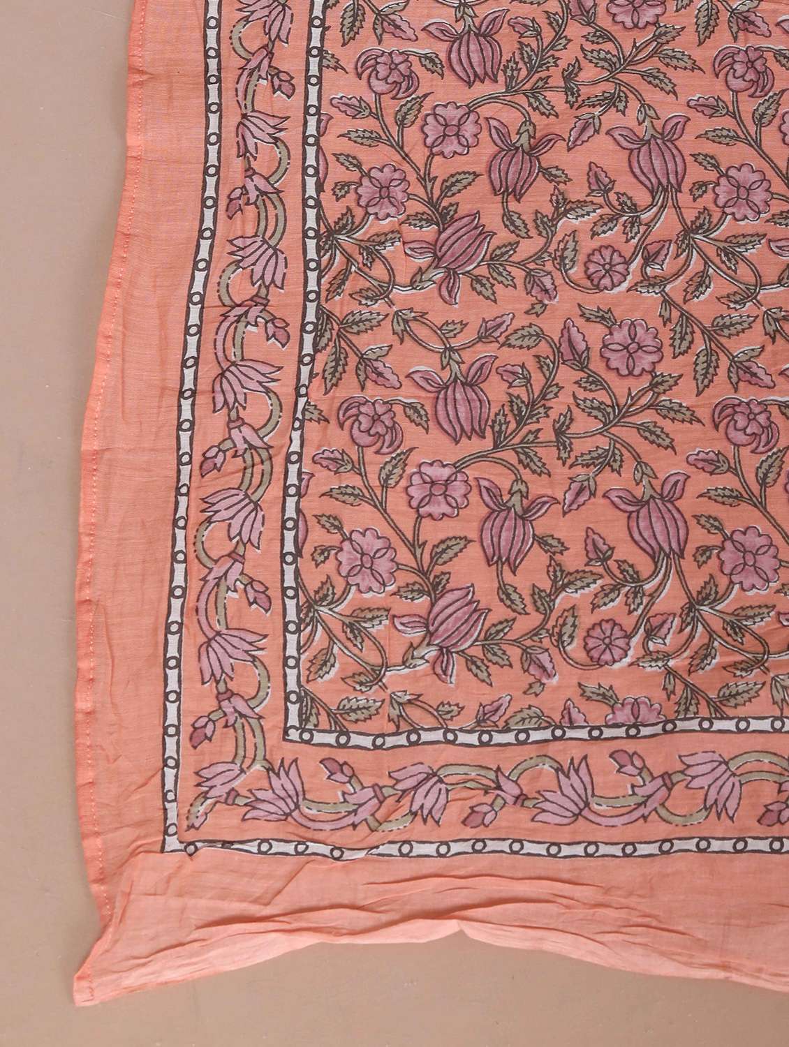 women plus size floral three quarter sleeve kurta with dupatta set - 22285655 -  Standard Image - 5