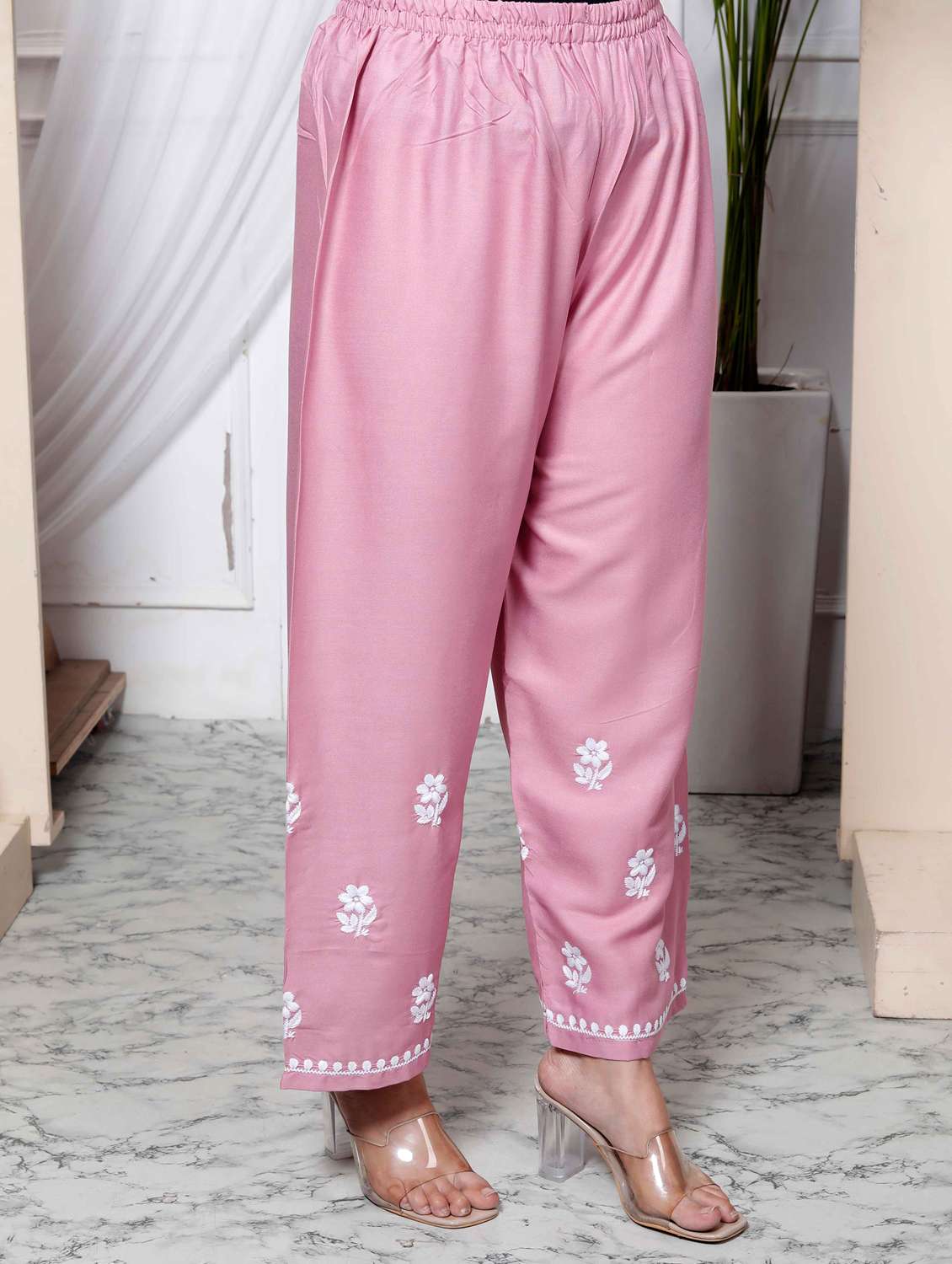 women solid with work long sleeve kurta pant set - 22285692 -  Standard Image - 3