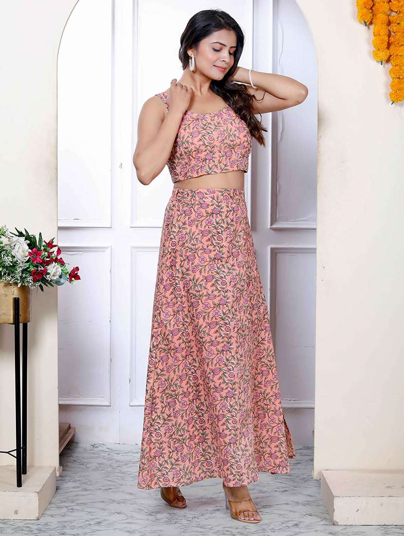 women printed top and skirt co-ord set - 22285703 -  Standard Image - 3