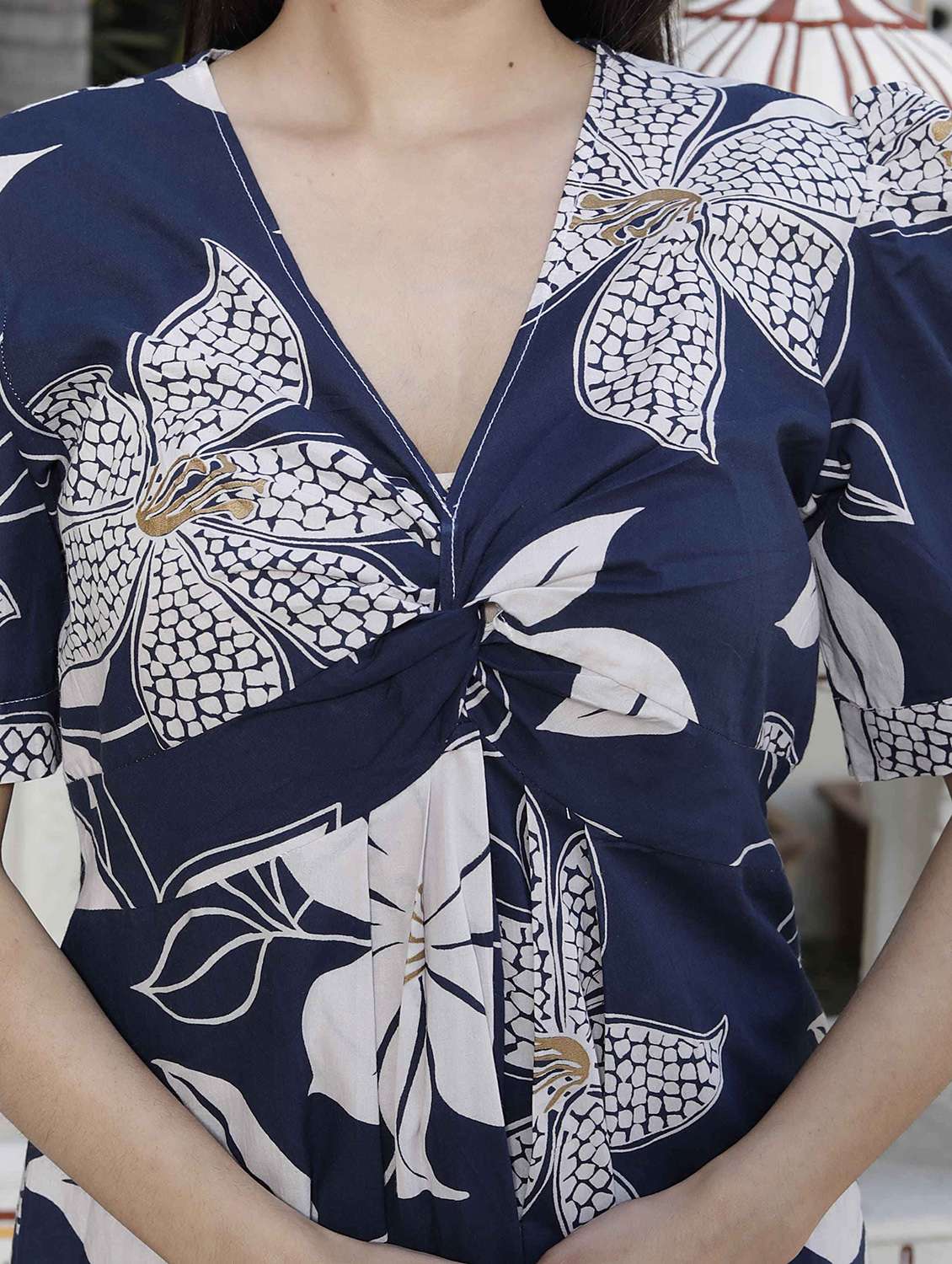 women printed puff sleeve a-line dress - 22285713 -  Standard Image - 5