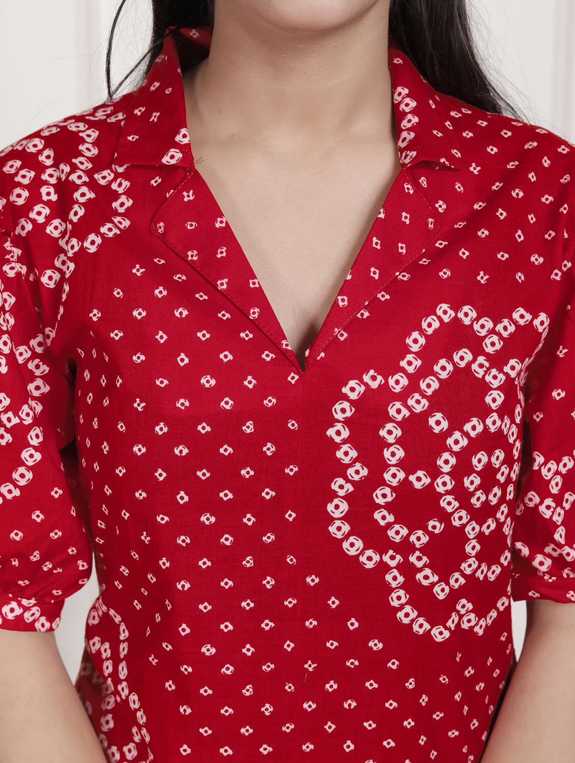 women printed puff sleeve a-line dress - 22285721 -  Standard Image - 5