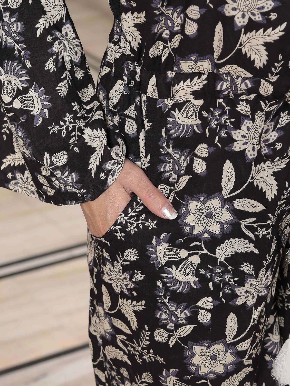 black cotton romper jumpsuit - 22285725 -  Standard Image - 5