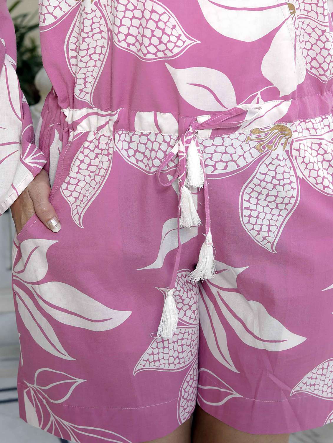 women floral print bell sleeve romper - 22285734 -  Standard Image - 5