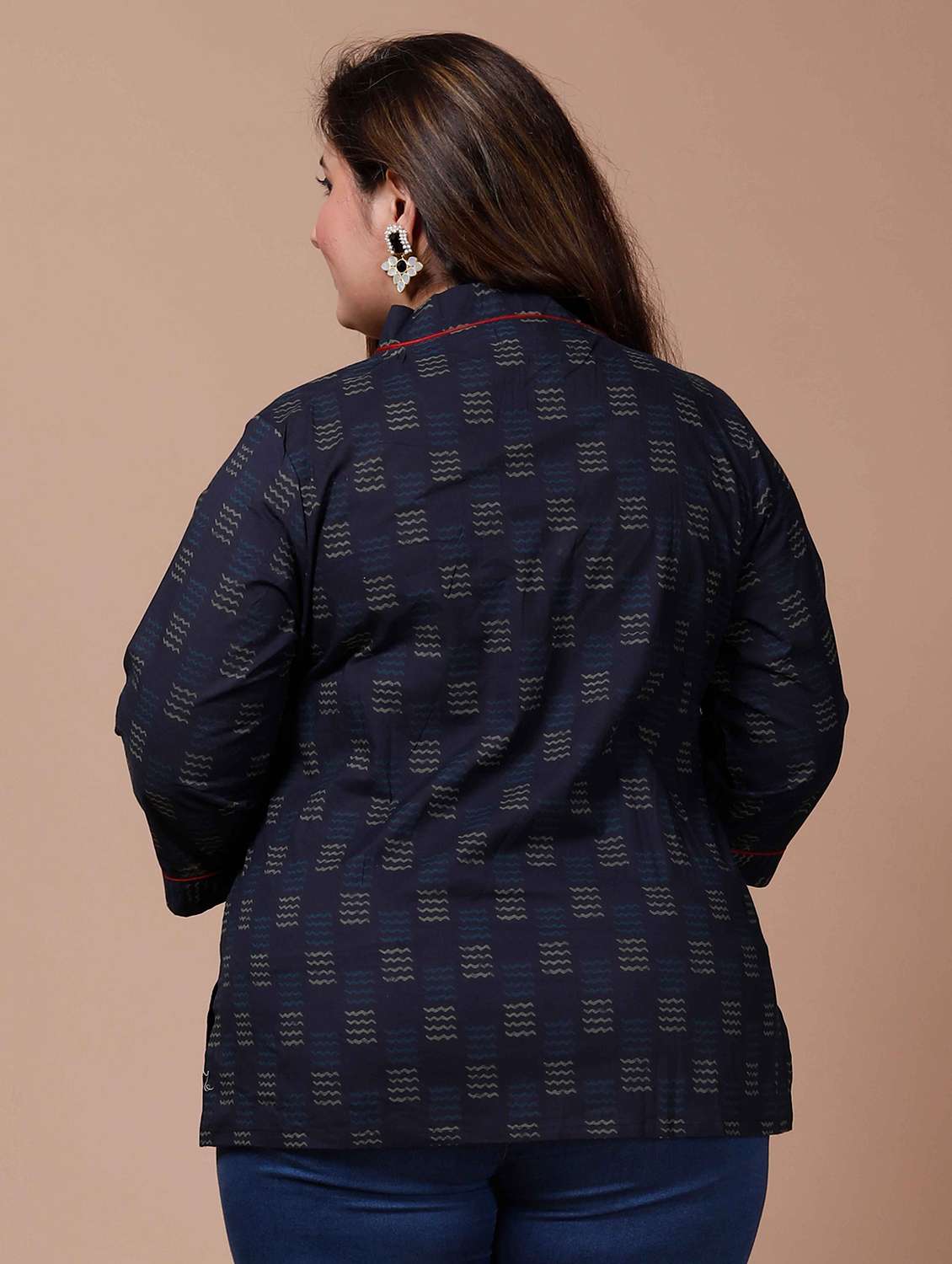 women printed three quarter sleeve straight kurti - 22285747 -  Standard Image - 3